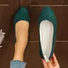 Novos sapatos femininos de bico fino, cor doce, estilo europeu e americano, para primavera e outono, tamanho grande, sapatos femininos rasos tamanho grande 2025, camurça de comércio exterior