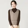 Nuevo chaleco de mujer para otoño e invierno, moderno estilo coreano, versátil, engrosado para abrigar, se puede usar como capa interior o exterior, corte ajustado