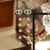 Pendientes de Perla Rosa Manta para Mujer, Pendientes con Diseño de Flor y Lazo Nicho, Accesorios para Orejas Versátiles de Lujo Ligero de Gama Alta