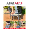 Mesa y Silla de Exterior Mojia para Patio Jardín Silla de Aleación de Aluminio Mesa y Silla de Madera Plástica Impermeable y a Prueba de Humedad para Terraza de Ocio al Aire Libre