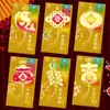 2027 Año del Cordero Sobre Rojo Hojuelas Doradas Escarchado Creativo Dibujos Animados 3D Zodiaco Cien Yuan Mil Yuanes Sobre de Dinero de la Suerte Bolsa de Sobre Rojo de Año Nuevo
