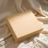 Caixa de Presente de Papel Kraft com Tampa e Fundo Colorida Caixa de Embalagem Simples de Cor Pura Caixa de Papelão para Embalagem de Presente Atacado