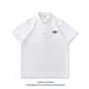 Camisa Polo Estilosa Estilo Chinês Manga Curta Masculina Verão Business High-End Gola Lapela Camiseta Elegante Estampada Manga Meia Mão para Jovens