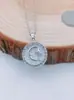 Colar Pingente Estrela e Lua Brilham Juntas Zircônia Nova Coleção Cruz Feminino Leve Luxo Simples Corrente da Clavícula Versátil Moderno Joias