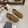 Mocasines retro estilo nuevo 2026, zapatos planos slip-on completamente cerrados, zapatos de boca profunda, estilo imitación Birkenstock, zapatos casuales para mujer para otoño