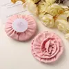 Coreano Elegante Elegante Cuero Hecho a Mano Rosa Enrollada Cuerda para el Cabello DIY Tocado Broche Collar Ropa Flor Accesorios