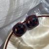 Pendientes de otoño e invierno con diseño cuadrado de Ancola en rojo, geométricos, retro, estampado de leopardo, redondos, marrones, de moda, Maillard.