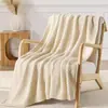 Manta de Tricô Acrílico Textura Waffle de Luxo 50"x60", Manta Macia e Aconchegante para Sofá Cama, Manta Decorativa Moderna Minimalista para Casa, Várias Cores da Moda