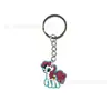 Chaveiro Pingente Desenho Animado Unicórnio PVC Borracha Macia Pequeno Presente Fofo Lembrança Chaveiro Pingente para Bebê