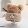 Viento dulce felpa lindo fruta protección de orejas para niños gorra forrada de polar gruesa para niños y niñas gorro de bebé al por mayor gorra transfronteriza