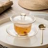 Cuenco de golondrina, cuenco de postre, cuenco de sopa, vajilla de alta gama, cuenco de cristal con borde dorado, cuenco de avena con orejas de plata, logotipo comercial