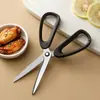 Tesoura de cozinha multifuncional, aço inoxidável, para uso doméstico, afiada o suficiente para cortar ossos e alimentos, ideal para cortar ossos de peixe e aves