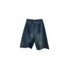 Yuyi Retrô Americano Shorts Jeans de Cinco Pontos Feminino Verão Cintura Baixa Soltos Emagrecimento Perna Larga Comprimento Médio Calças cxjy3016