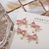 Celebridad de Internet Nueva Joyería para Uñas Corazón Cristal Diamante Super Brillante Circonita Colgante de Lazo Luz de Estrella Metal Joyería de Diamantes para Uñas