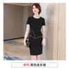 Salão de beleza roupas de trabalho primavera e verão moda coreana temperamento vestido longo hotel roupas de trabalho vestido de negócios