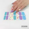 ZE Película de esmalte en gel impermeable estilo europeo y americano sin curado completo en gel, pegatina completa, contraste floreciente, primavera y verano, pegatina para uñas, papel de pegatina para uñas