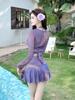 25 Nova Blusa Sexy Slim Tie-Dye Dividida Fairy Fan Puro Desejo Saia com Suporte de Aço Levanta Bumbum Roupa de Banho para Férias Fonte Termal