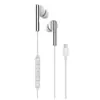 Nuevos auriculares con control por cable con interfaz TIPO C. Auriculares intrauditivos con subwoofer y ajuste de interfaz de teléfono móvil TIPO C.