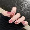 Uñas postizas con diseño de mariposa francesa, diseño de flores, con acabado corto, color rojo, para decoración de uñas, venta al por mayor