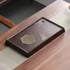 Bandeja de Té de Bambú Rectangular Tipo Almacenamiento de Agua Estilo Chino Sala de Estar Uso Doméstico Gongfu Juego de Té Depósito de Agua Bandeja de Té para Infusión Seca Mesa de Té