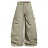 Calças Cargo Largas de Chão com Design Deconstrução Americana Homens Outono Novo Estilo Street Dance Combinando Calças Casuais Soltas Mulheres