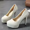 Salto Agulha Plataforma Super Alto Impermeável 12cm Bico Fino Feminino Sexy Boate Baixo Sapatilhas Bico Redondo Sapatos de Trabalho Pretos