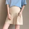 Pantalones de maternidad para verano, shorts finos de algodón y lino para usar al aire libre, pantalones casuales de pierna ancha a la moda de corte holgado, ropa de maternidad para verano