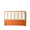 Cabecero para Uso Doméstico con Cojín Suave, Panel de Respaldo Moderno Minimalista de Pie Integrado, Cabecero Respaldo Panel de Madera Maciza de Lujo Ligero con Cojín Suave