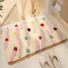 Alfombra Decorativa de Piso de Imitación Cachemir Estilo Ins para Sala de Estar Fácil de Cuidar Felpudo Absorbente de Agua y Resistente a Manchas para Baño Felpudo para Puerta de Entrada