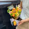 Girasol Hilo de Ganchillo Ramo Producto Terminado Regalo de Navidad Creativo Trofeo Medalla de Oro para Maestros Hombres y Mujeres y Tutores