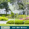 Escultura de Metal Hollow Borboleta Flor de Dente-de-leão de Aço Inoxidável para Exterior Decoração de Animal de Ferro para Jardim e Gramado