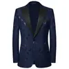 Chaqueta de traje roja, anfitrión casual, vestido floral, traje de actuación para banquete de escenario de cantante, traje de escenario juvenil para hombre