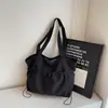 Bolsa Tote Ins de Grande Capacidade Versátil Feminina Lançamento 2025 Bolsa de Ombro Portátil de Grande Capacidade Bolsa de Mão Casual Tendência