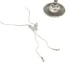 Collar de Plata con Borla Larga de Mariposa para Mujer Verano Nuevo Cadena para Clavícula Ajustable Deslizante Accesorios de Gama Alta de Nicho