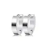 Amazon Cross-Border Conjunto de 14 Pares de Brincos de Aço Inoxidável com Zircônia Brincos Redondos de Nicho Masculino Brincos Barbell Prata