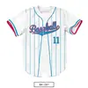 Jaqueta de baseball americana sublimada, casaco esportivo, jersey de softball, camisa de beisebol de competição para homens e mulheres, impressão personalizada