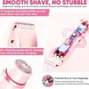 Depiladora Eléctrica Recargable Impermeable para Mujer, Depiladora de Doble Cabezal para Todo el Cuerpo, Maquinilla de Rasurar de Doble Uso Húmedo y Seco, Dispositivo de Eliminación de Vello Transfronterizo