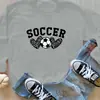 Talla Europea Otoño Europeo y Americano Sudadera de Cuello Redondo de Manga Larga para Mujer Fútbol Estampado de Leopardo Estampado de Corazón Cuello Redondo