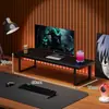 Prateleira de Armazenamento para Mesa, Suporte para Monitor de Computador, Organizador de Teclado, Suporte para Laptop