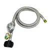 Regulador de Presión de Gas Propano de Baja Presión de 0 Grados con Manómetro, Tipo Qcc1 de 5/8, Universal Norteamericano