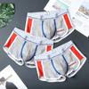 Ropa interior de algodón puro para hombre estilo deportivo talla grande personalizada pantalones de talle medio transpirables holgados color puro nuevo estilo bóxers de algodón