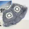 Chapéu Despertar do Leão de Pelo de Coelho da Maré Nacional Feminino Outono e Inverno Estilo Chinês Quente Protetor de Orelha Chapéu de Pescador Tricotado à Mão Chapéu de Cabeça de Tigre Peludo