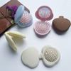 Lindo peine plegable con bolsa de aire, peine de masaje, espejo, todo en uno, compacto, portátil, mini peine con cojín de aire, peine pequeño para niña