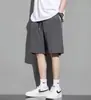 Shorts de verano de seda helada para hombre, finos y de secado rápido, para deportes y uso casual, corte holgado, pierna recta, longitud media, shorts de playa