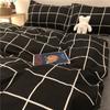 Capa de edredom de quatro peças de cor sólida para cama, lençol simples, suprimentos para dormitório estudantil, conjunto de três peças de casal e solteiro