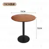 Mesa y Sillas de Restaurante Café Estilo Retro Occidental Mesas y Sillas de Restaurante de Música Combinación de Mesa y Silla de Bar Mesa de Bistro de Madera Maciza Comercial