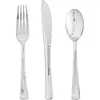 En stock Cubiertos de Mesa para Comida Occidental de Cuchillo, Tenedor y Cuchara Desechables Chapados en Oro traje Cuchillo, Tenedor y Cuchara de Oro Rosa en Relieve Cuchillo, Tenedor y Cuchara Plateados