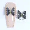 Arte de Uñas Cristal Mariposa Diamante Joyería Super Brillante Hielo Transparente Color Aurora Popular en Internet Venta Caliente Decoración de Uñas Metálica Tridimensional