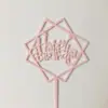 Gran Venta Tarjeta Acrílica Tarjeta Pastel Cumpleaños Bandera Decoración Pastel Feliz Cumpleaños con Empaque