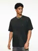 Camiseta casual de manga corta para hombre Bk, 250g, desgastada, holgada, diseño resistente, algodón puro.